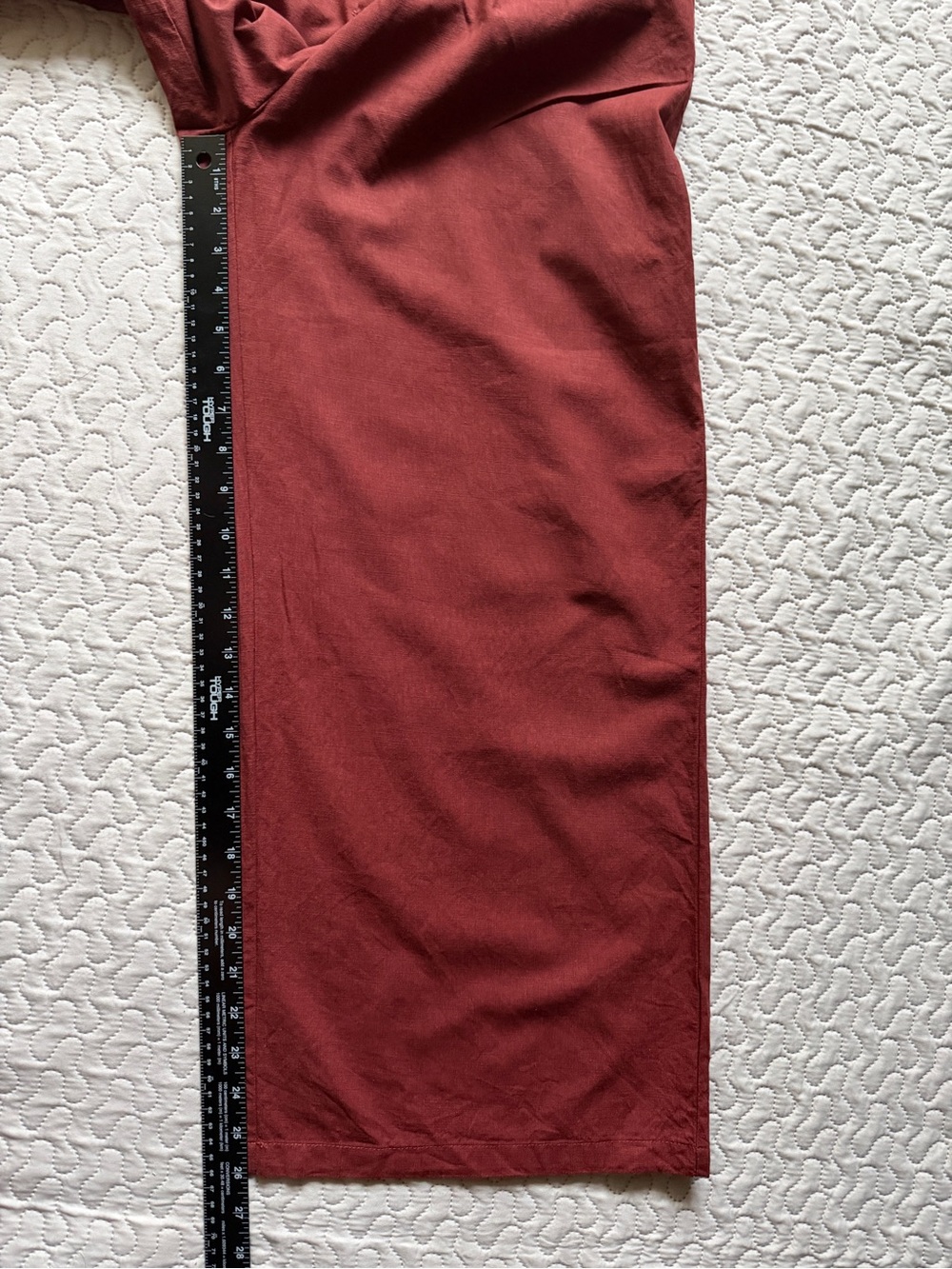 Cider Wide-Leg Medium Lightweight Pants in Deep Maroon - Picture 7 of 9